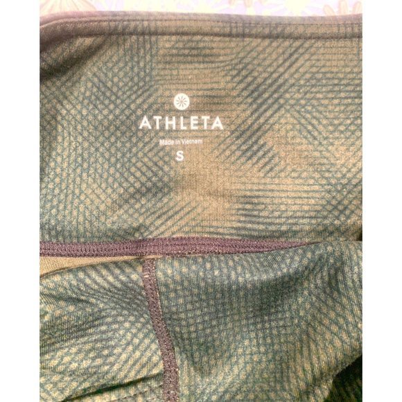 ATHLETA women's size Small workout exercise Leggings green print - Picture 6 of 9